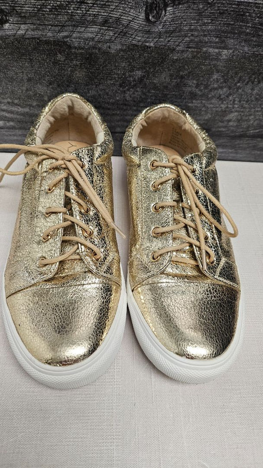 Sole Society Gold Metallic Sneaker (9.5)