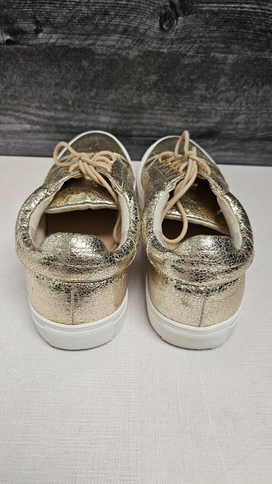 Sole Society Gold Metallic Sneaker (9.5)