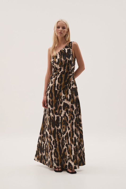 Aje Daze Animal Print One Shoulder Dress BNWT (14)