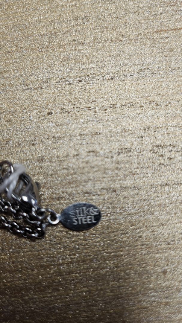 Silk & Steel Silver Layered Necklace