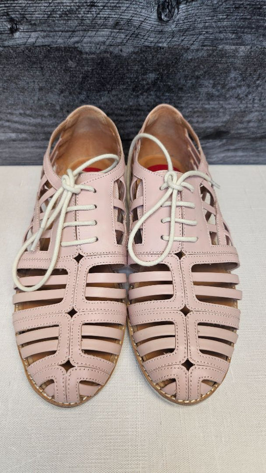 Rollie Pink Derby Lattice Flat (38)