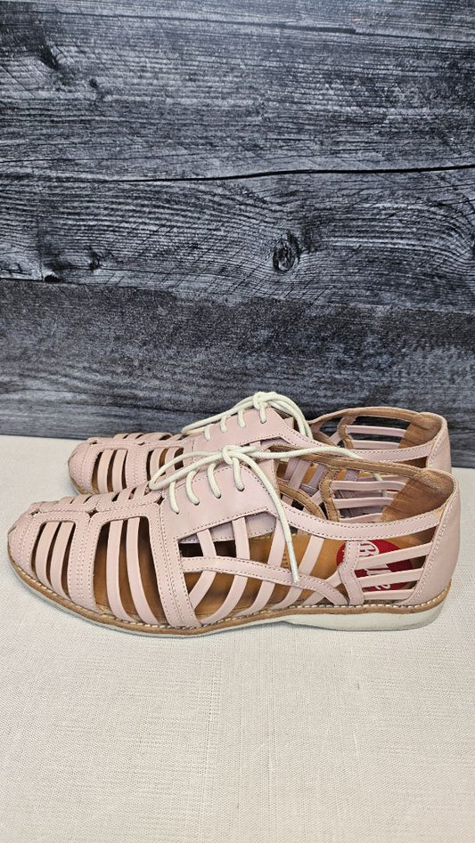 Rollie Pink Derby Lattice Flat (38)