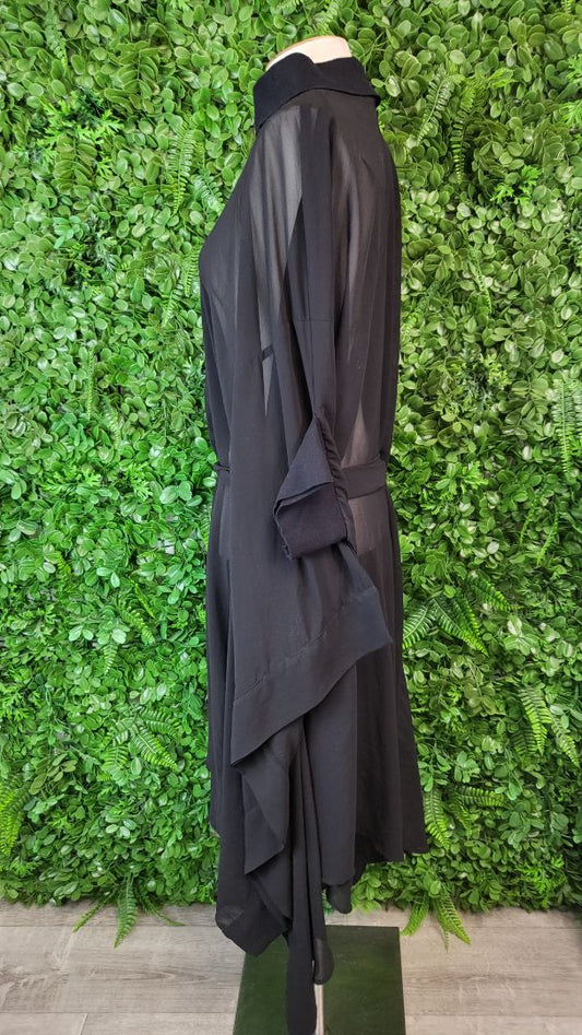 Moochi Black Sheer Tunic Dress (12-16)