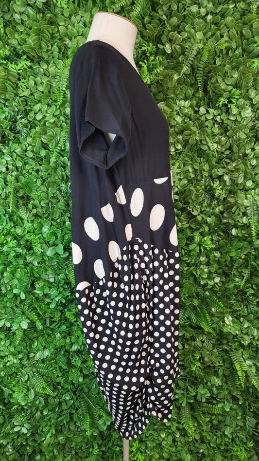 Cooper Cream/Black Bubble Whamy Dress (10-12)