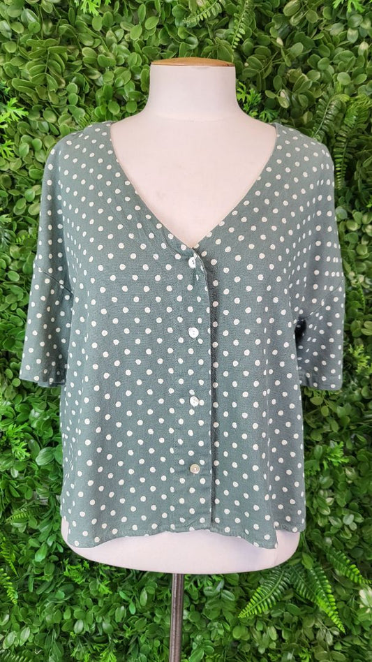 Vero Moda Green Polka Top (14)