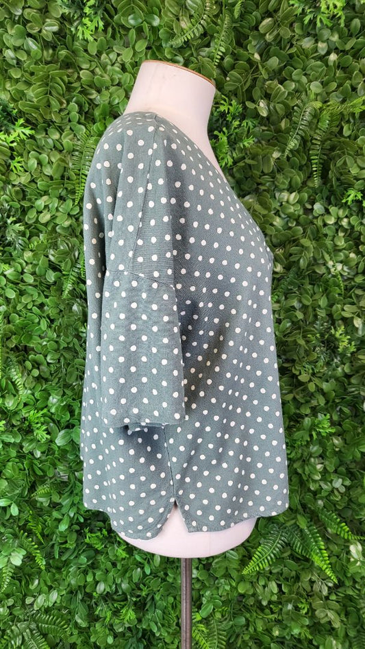 Vero Moda Green Polka Top (14)