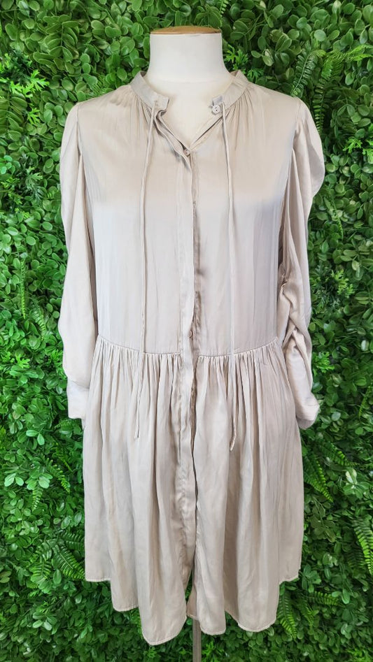 Morrison Taupe Drop Hem Dress (12-14)