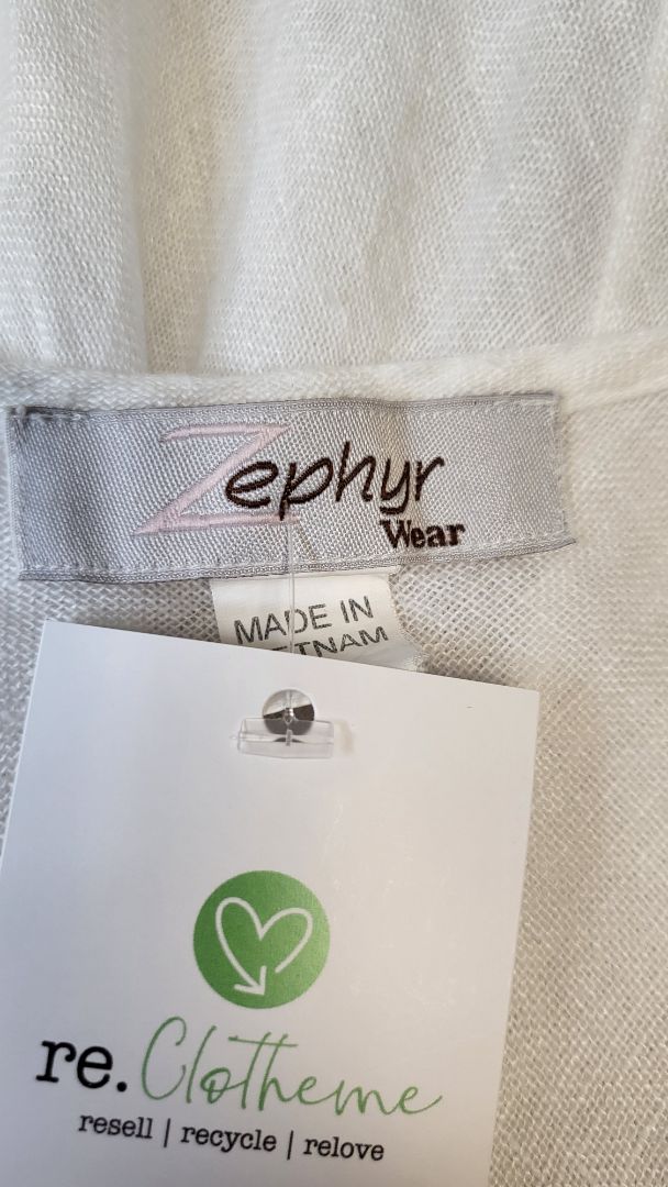 Zephyr White linen Layering Tank OSFM