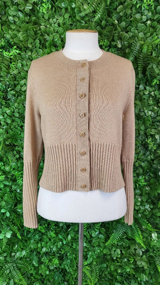Elk Gold Wool Sparkle Cardigan (10-12)