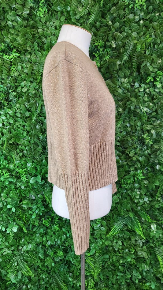 Elk Gold Wool Sparkle Cardigan (10-12)