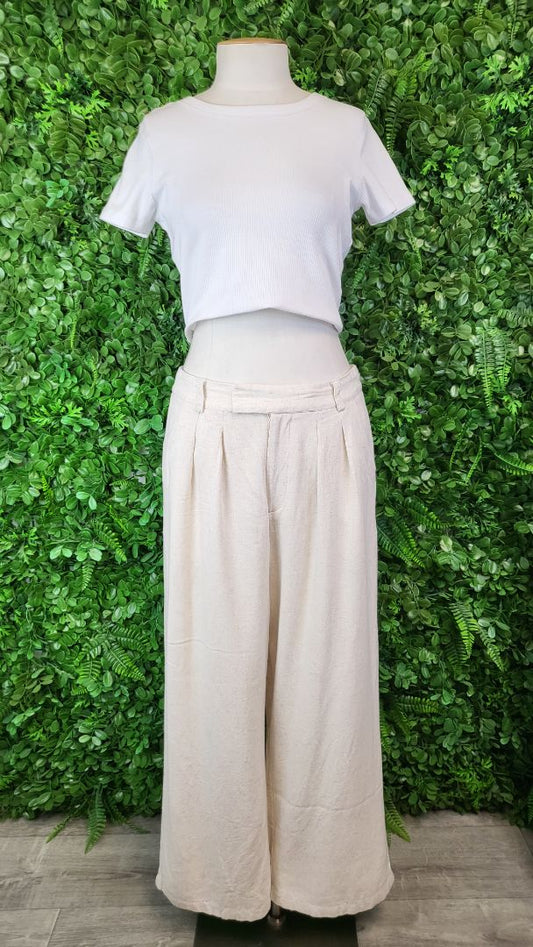 Mooloola Oat Linen Blend  Dress Pant (12)