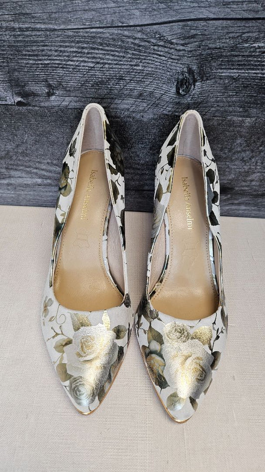 Isabella Anselmi Foil Print Floral Heels (38)