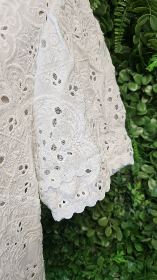 Once Was White Lace Shirt (8-10)