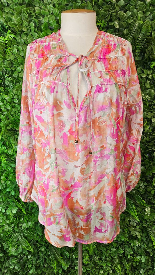 Iris Maxi Blossom Floral Blouse (10-12)