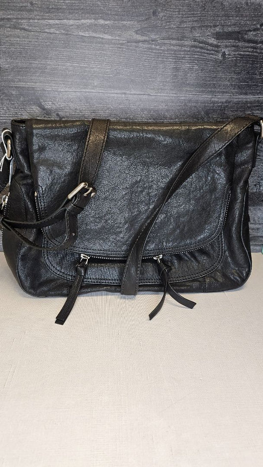 Briarwood Black Leather Bag (37x28x12cm)