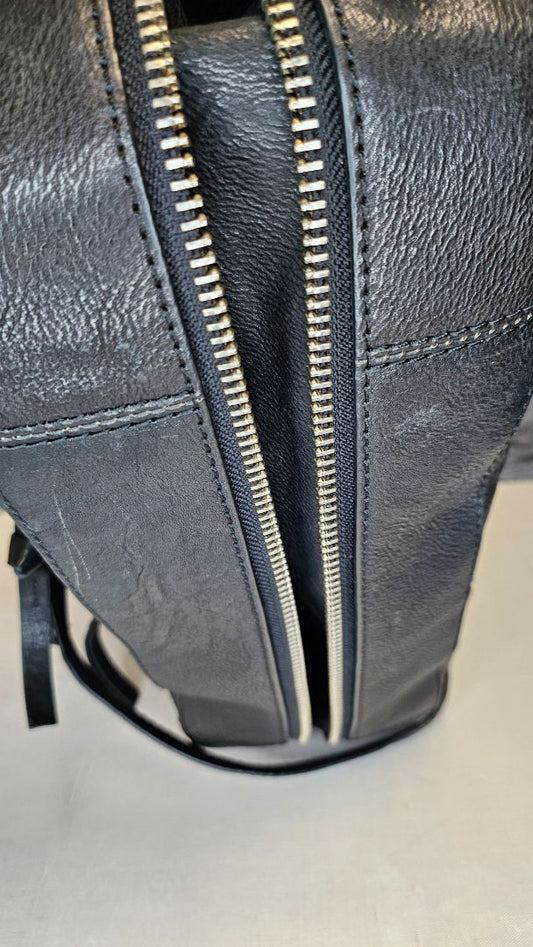 Briarwood Black Leather Bag (37x28x12cm)