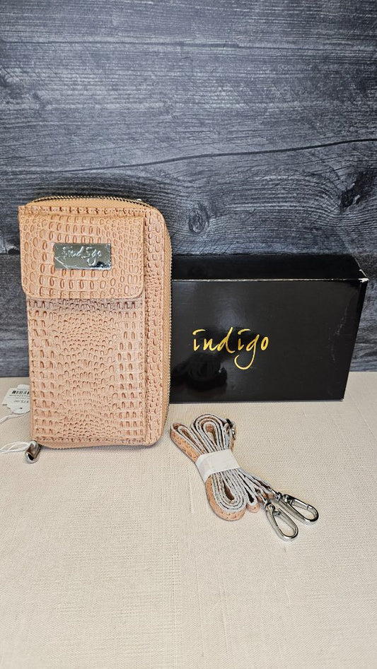 Indigo Multi Leather Wallet/Bag BNWT 21x12x3cm