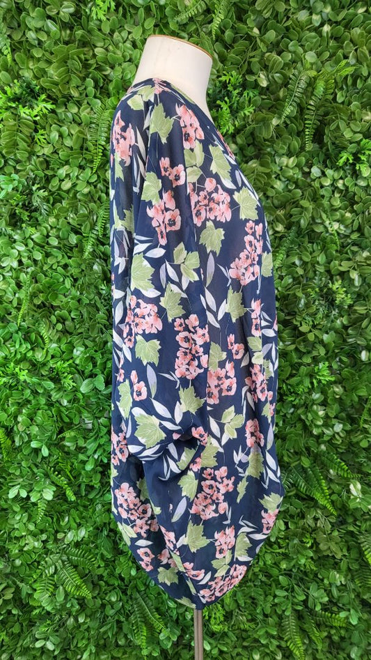 Gloss Floral Oversized Top (12-16)