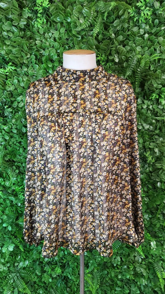 Leila+ Luca Print Tie Neck Blouse (8)