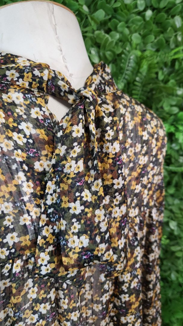 Leila+ Luca Print Tie Neck Blouse (8)