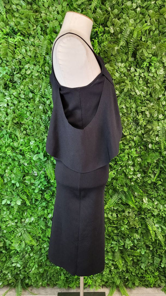 Forever New Black Cold Shoulder Dress (12)