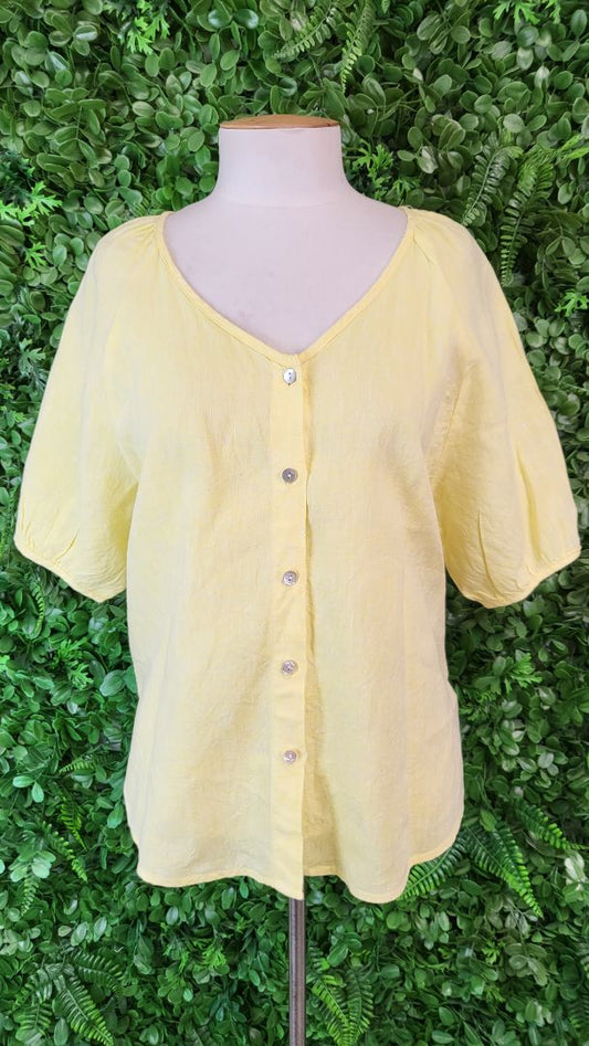 Naturals by O&J Yellow Linen Top (10)