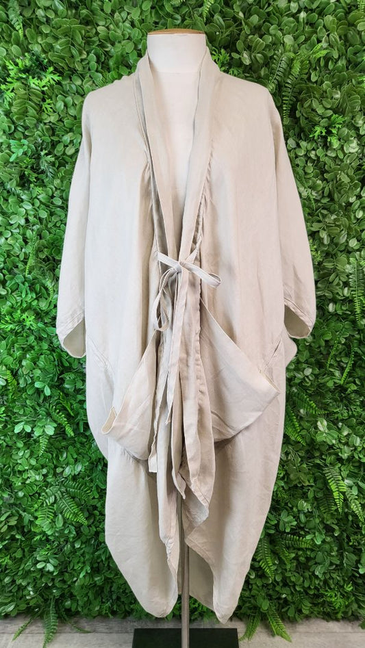 Lela Jacobs Natural Linen Duster Jacket (OSFM)