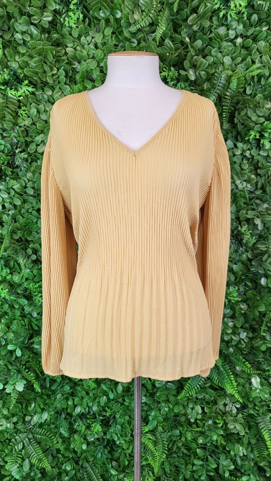 Seed Mustard Pleated Blouse (8)