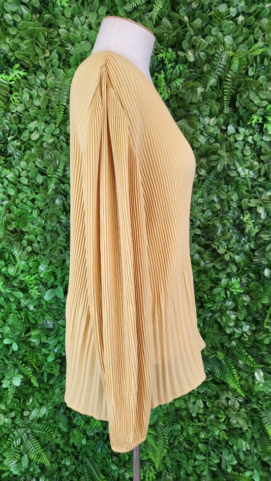 Seed Mustard Pleated Blouse (8)