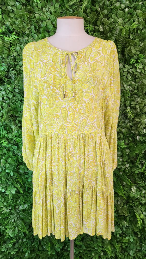 Fate + Becker Yellow Tiered Dress (10)
