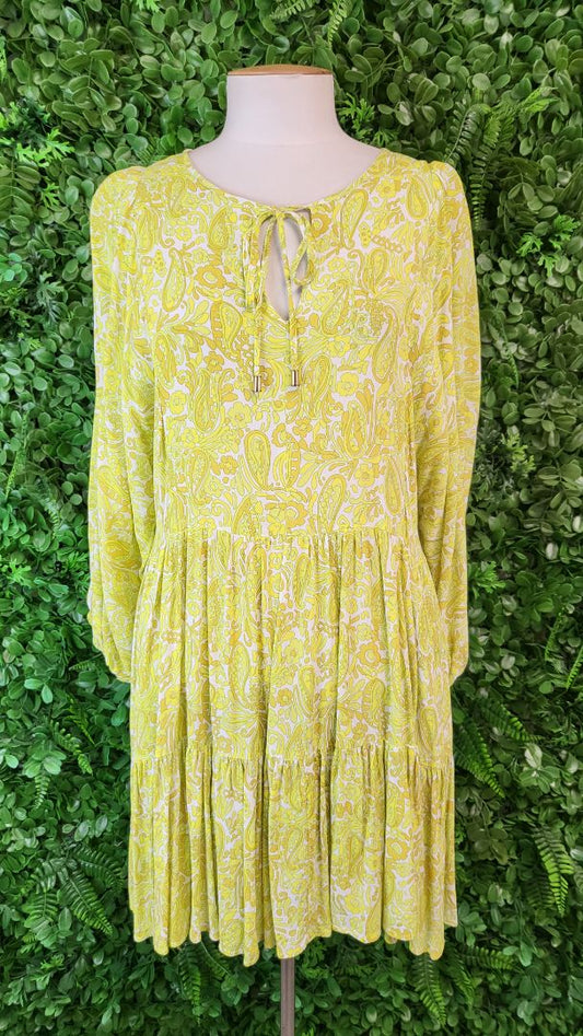 Fate + Becker Yellow Tiered Dress (10)