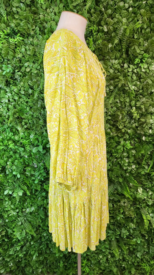 Fate + Becker Yellow Tiered Dress (10)