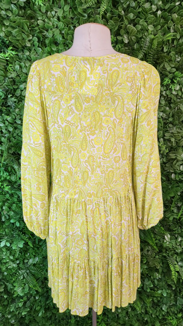 Fate + Becker Yellow Tiered Dress (10)