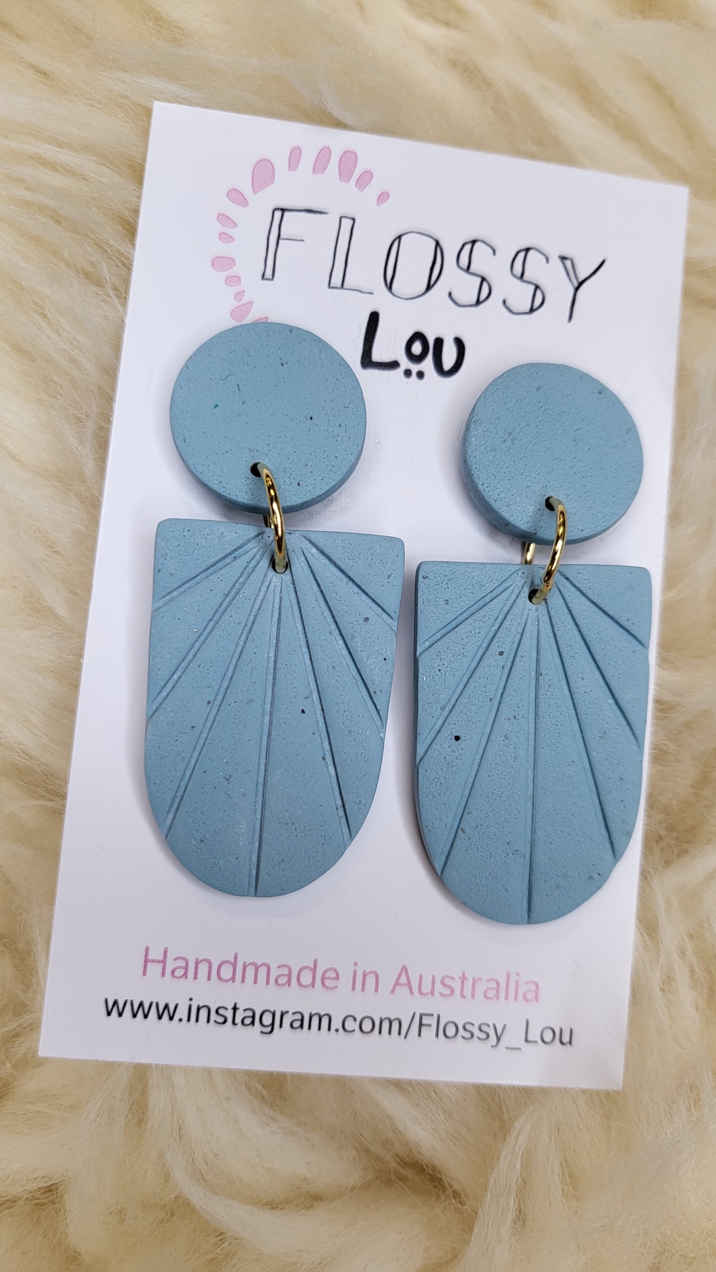 Flossy Lou Blue Dangle Earrings BNWT