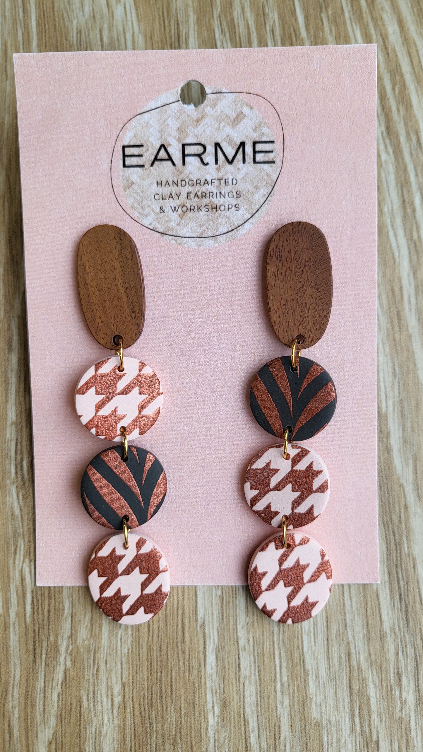 Earme Multi Bronze Dangle Earrings BNWT