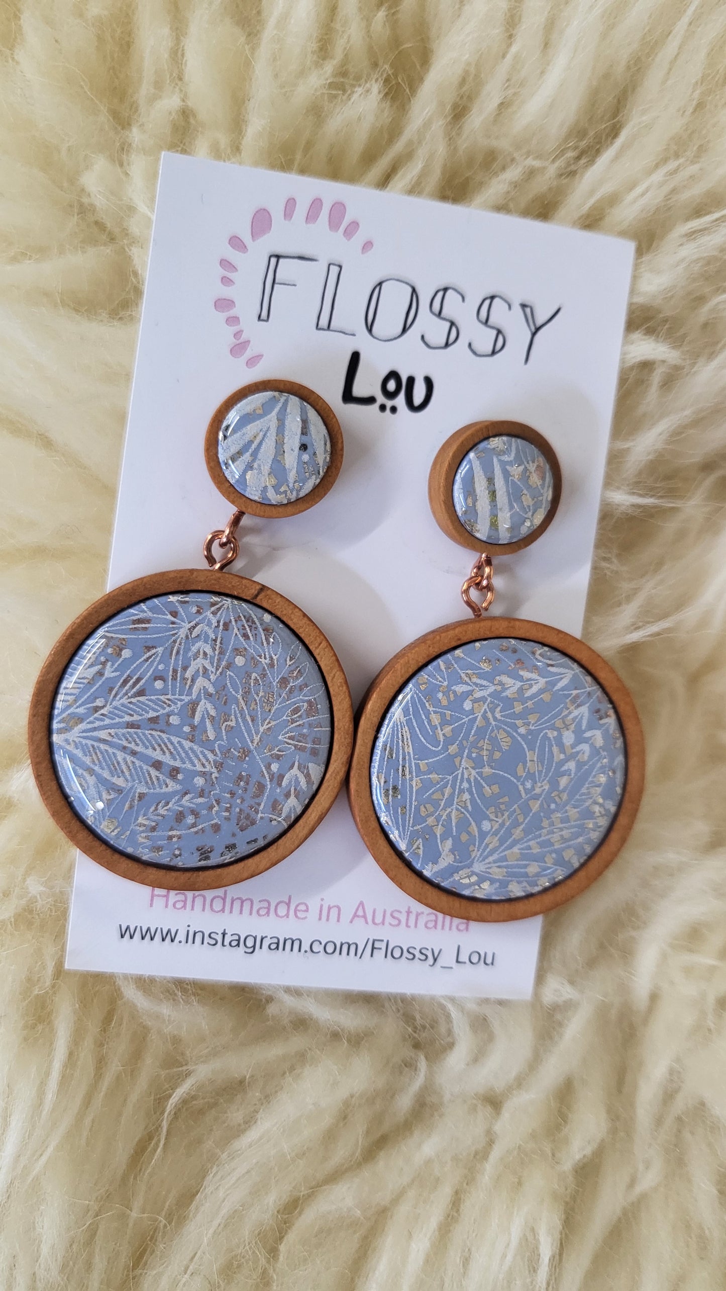 Flossy Lou Blue Earring NEW