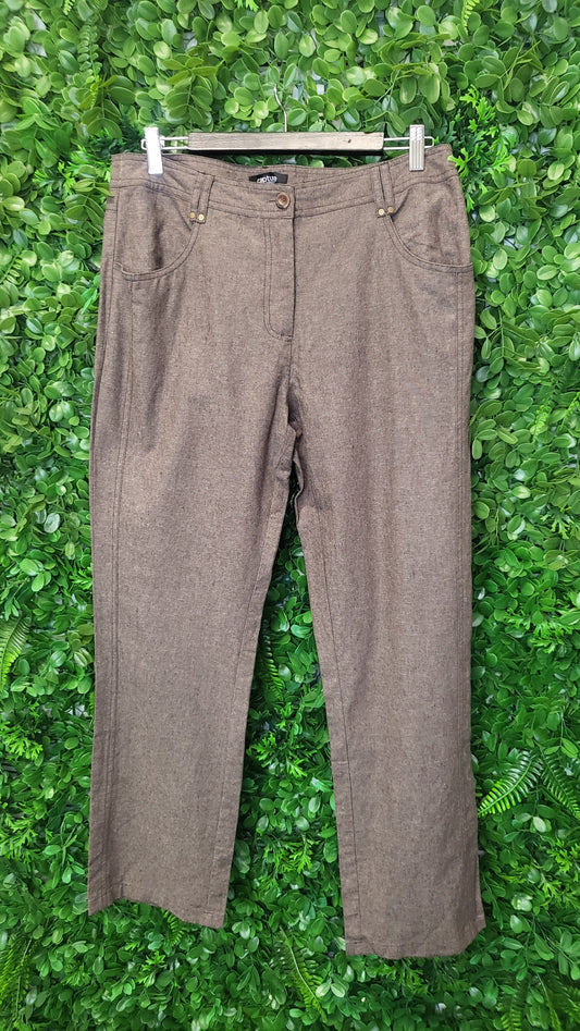 Capture Brown Linen Blend Pants (12)