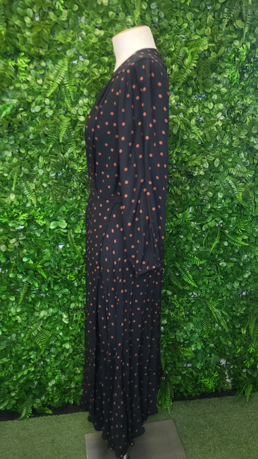 Forever New Black Polka Dot Dress (12)