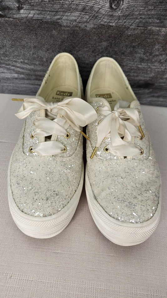Keds White Kate Spade Glitter Sneaker (38)