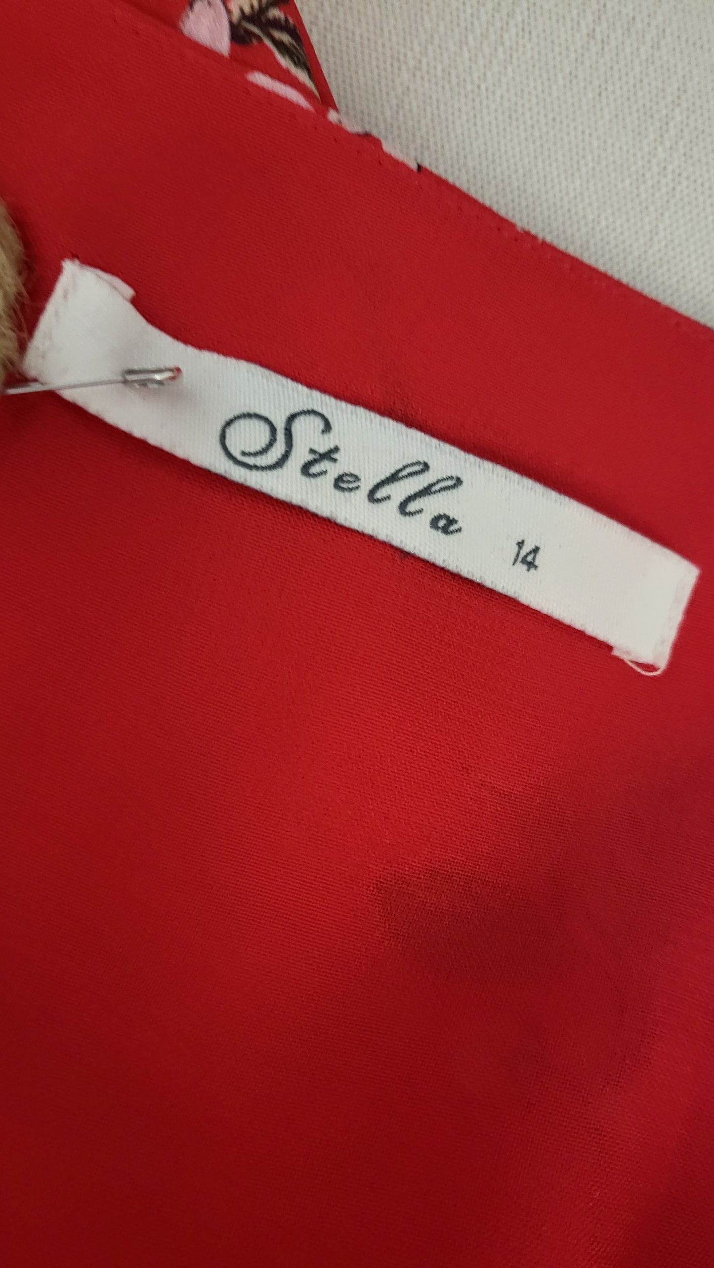 Stella Red Faux Wrap Dress (14)