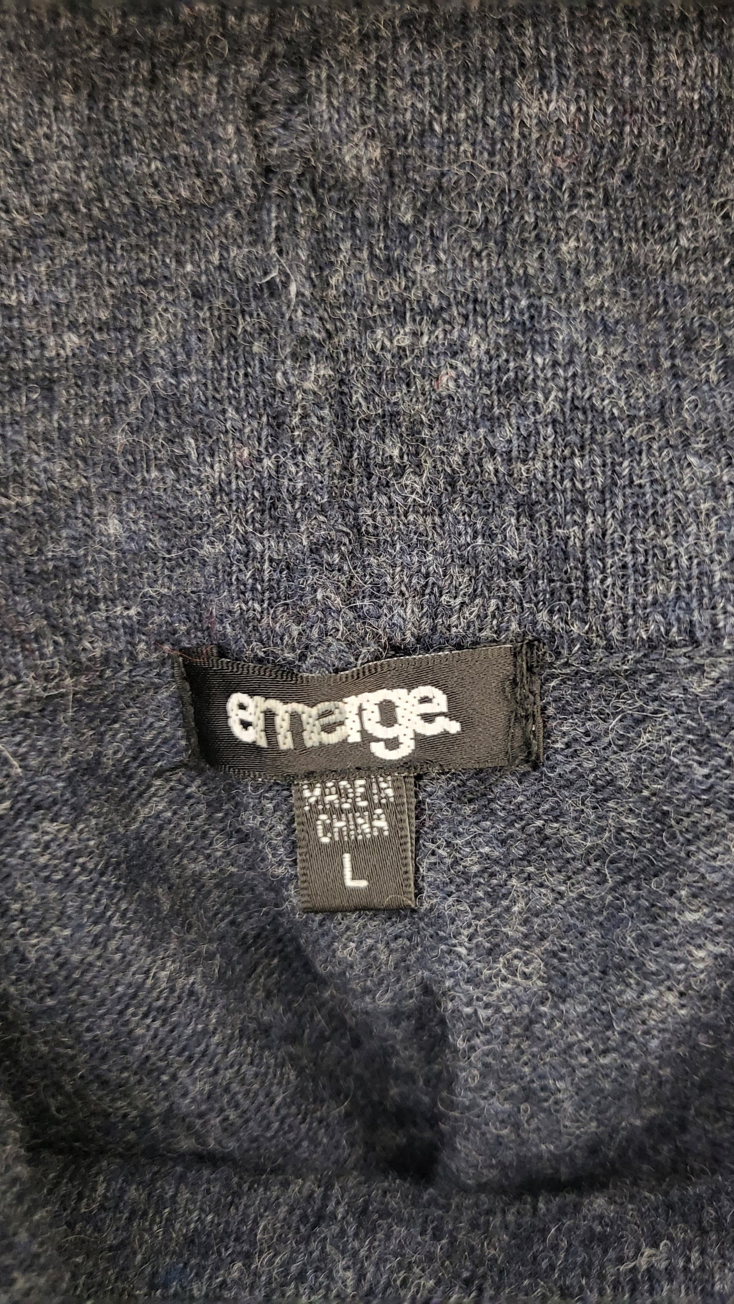 Emerge Blue/Grey Rolled Neck Knit (14)