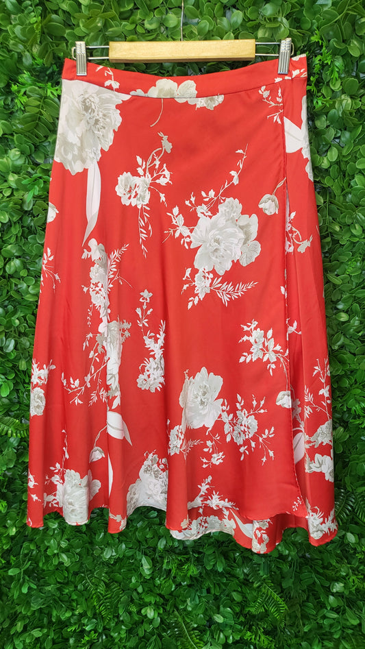 Drama The Label Red Floral Skirt (10)