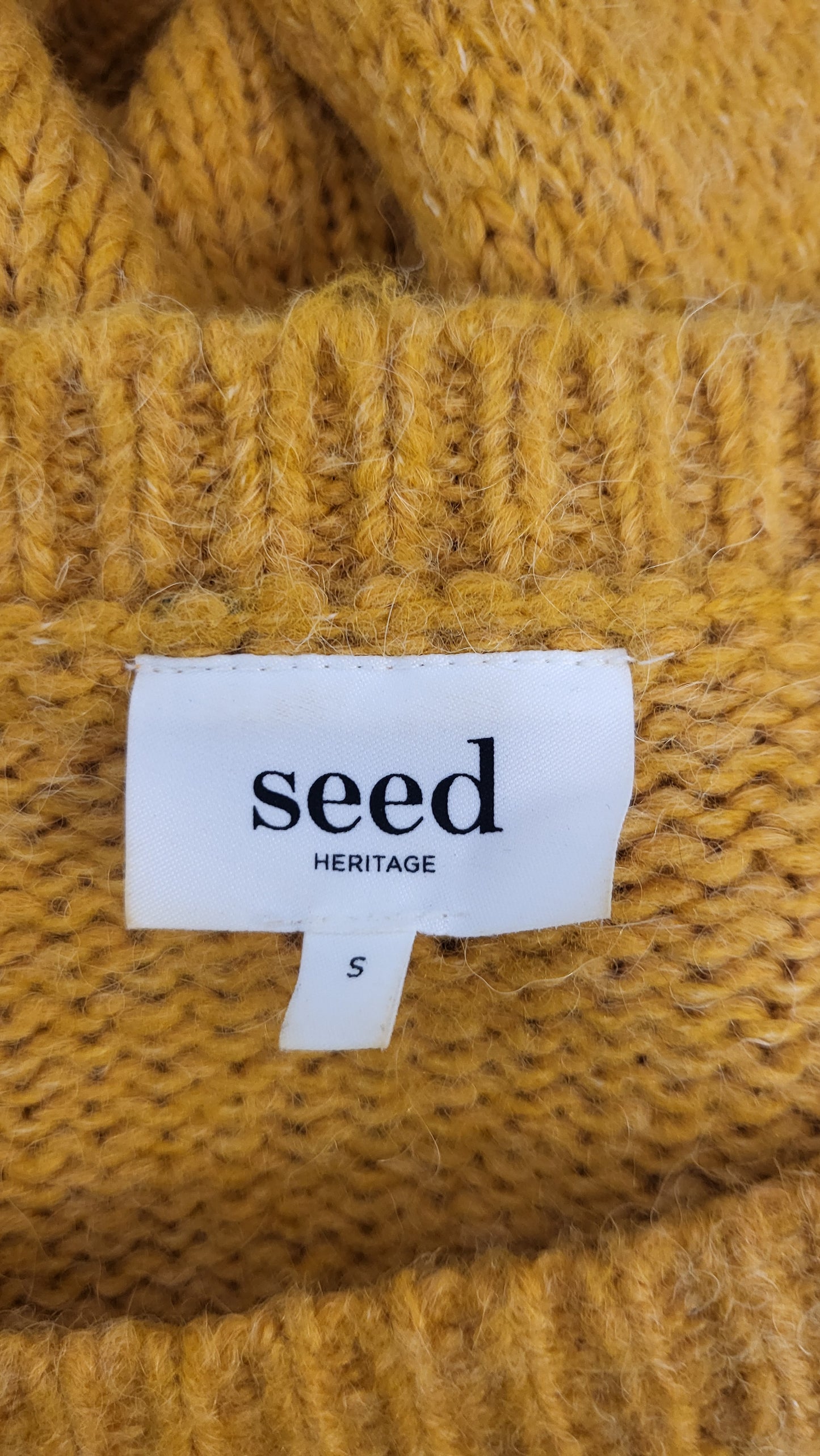 Seed (10) Pom Pom Knit Golden Mustard