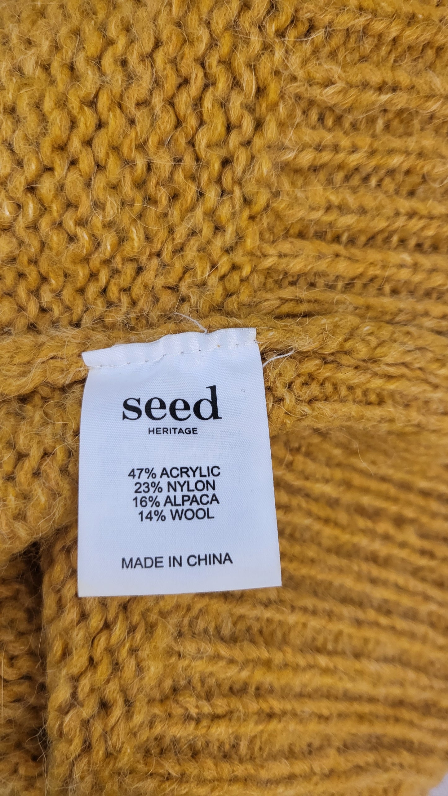 Seed (10) Pom Pom Knit Golden Mustard