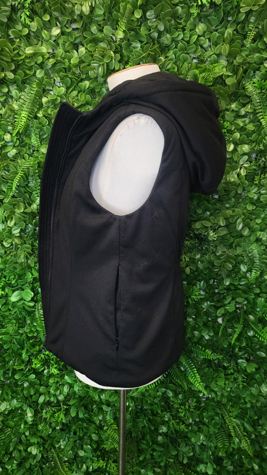 Witchery Black Hooded Vest (8)
