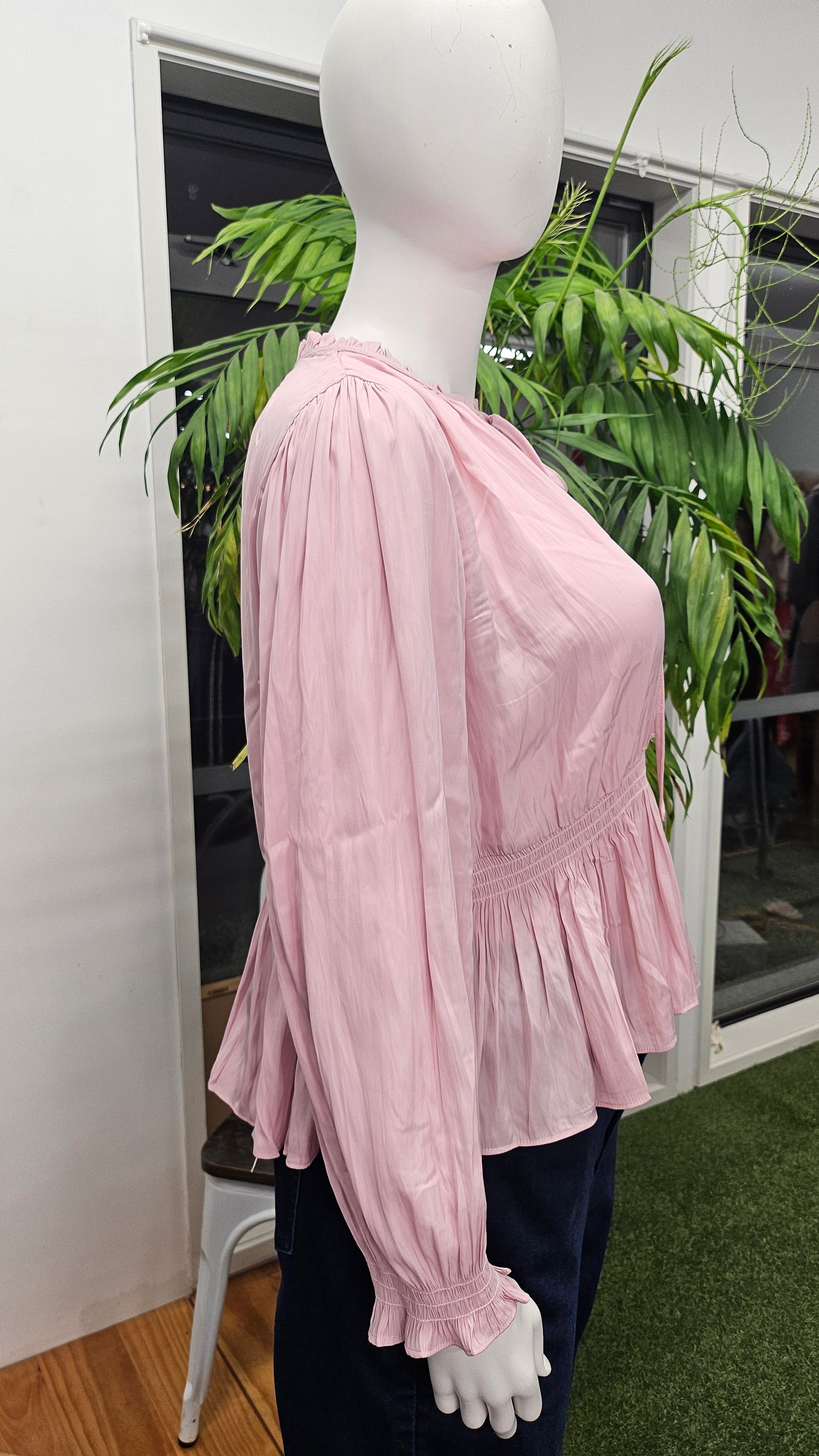 Ezibuy Baby Pink Ruched Blouse BNWT (20)