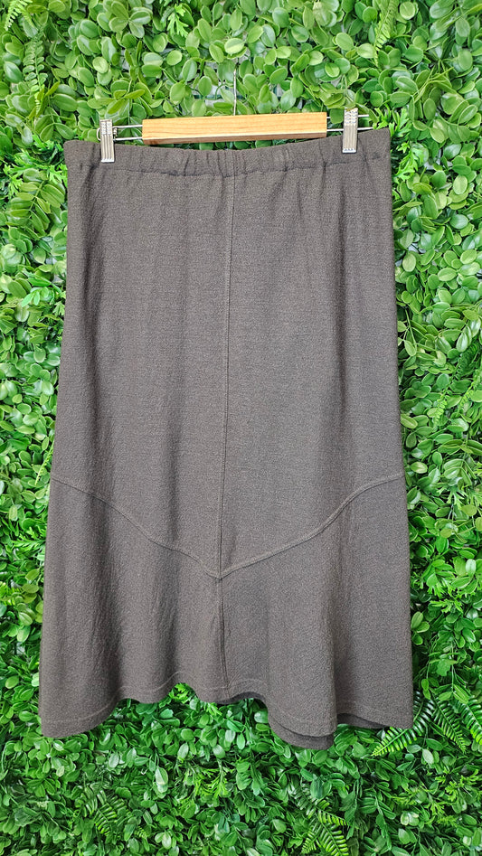 A-Line Skirt Brown Merino Skirt (14)