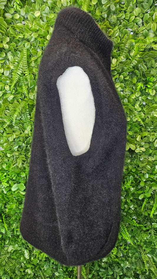 Noble Wilde Black Possum/Merino Gilet Vest (14)