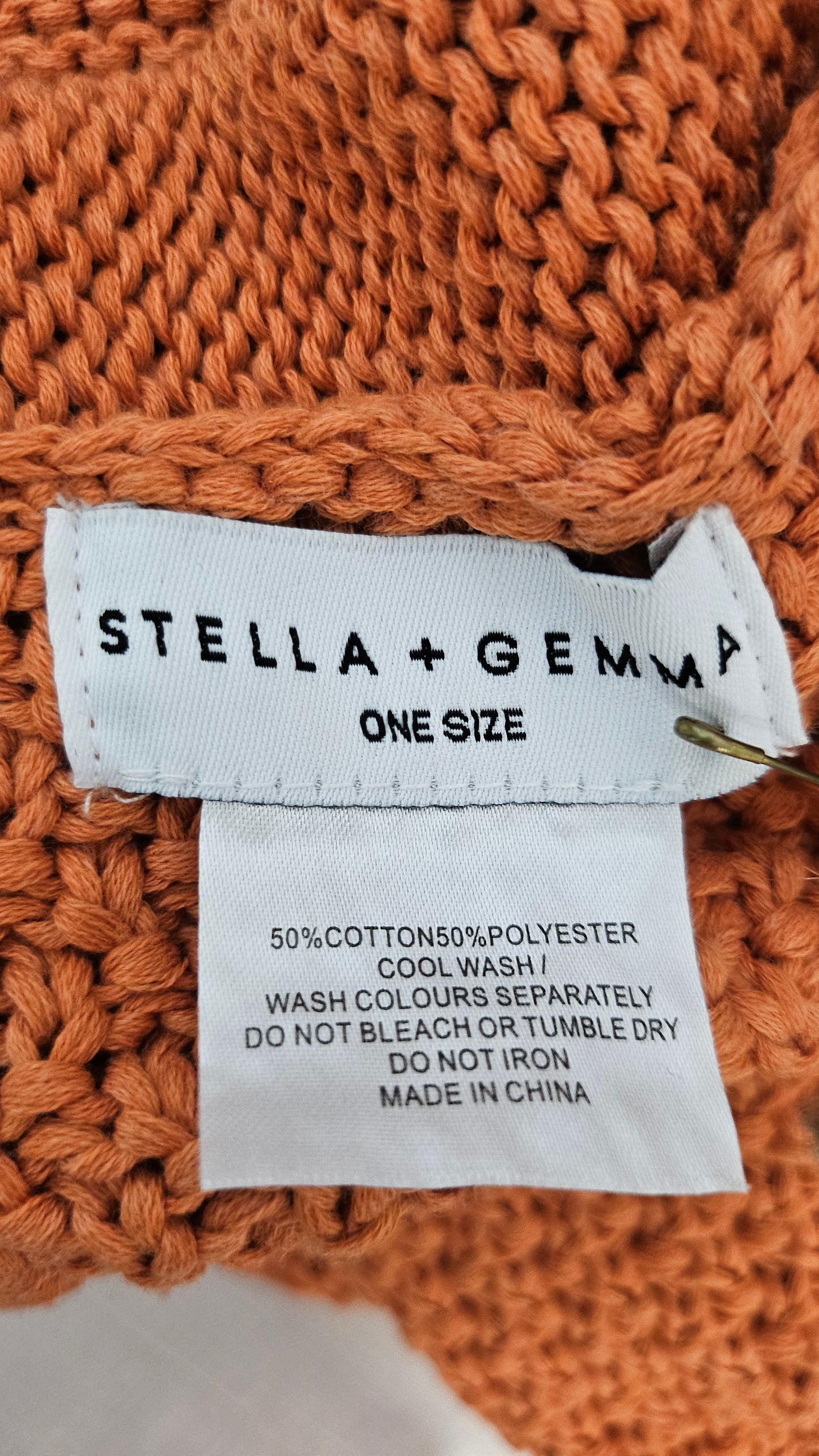 Stella+Gemma Orange Cardi Knit (OSFM)