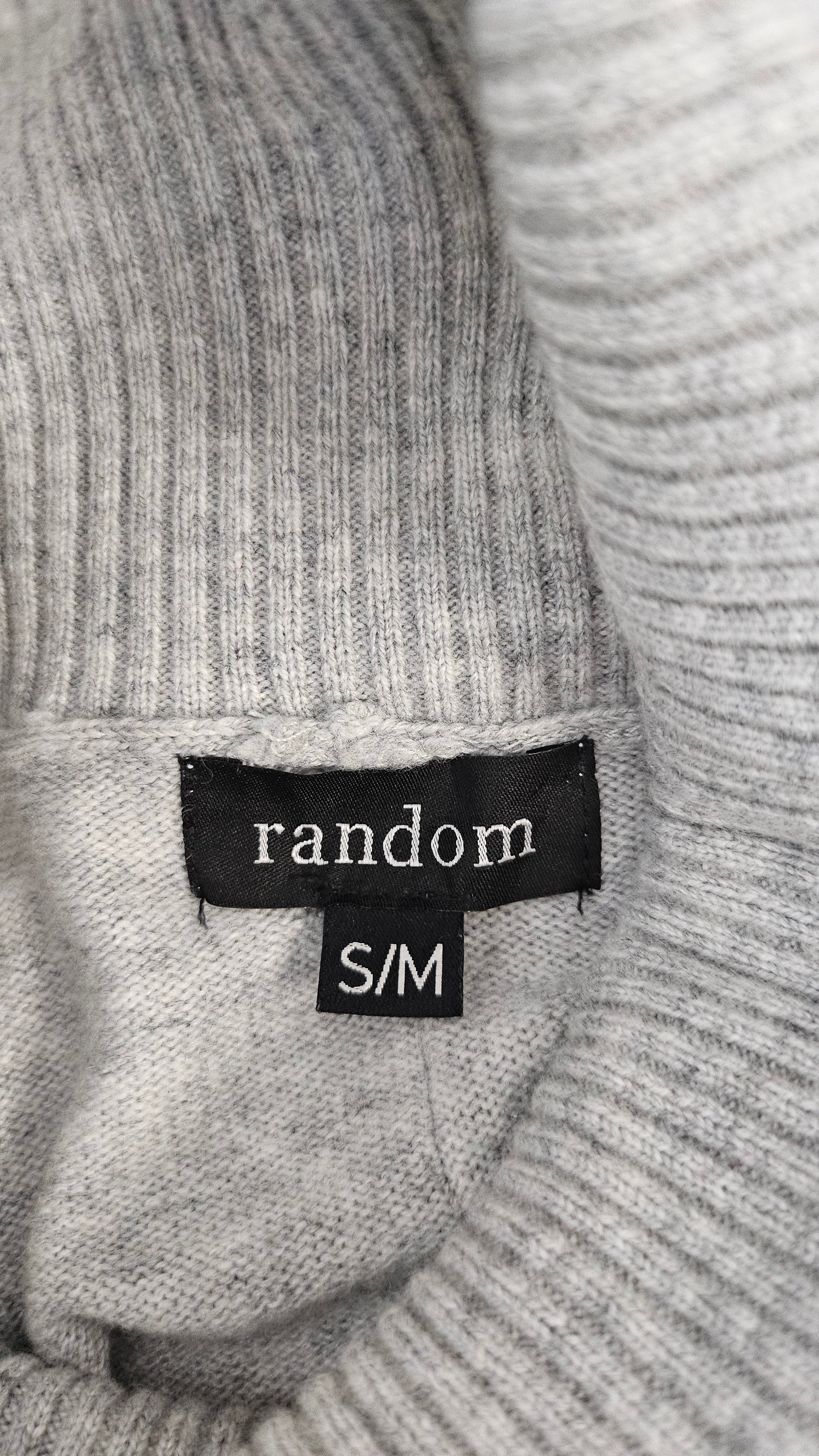 Random Grey Cashmere/Wool Blend Cape Knit 10/12